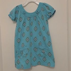 Gap shirt dress blue with print